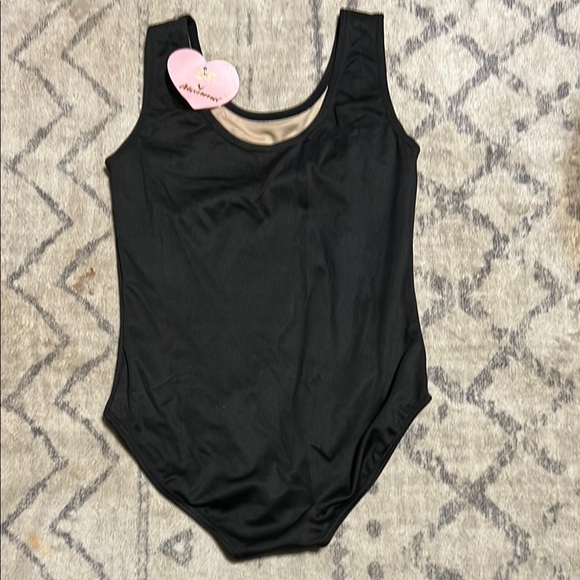 Classic Black One Piece Swimsuit with Tank Style - Picture 1 of 4